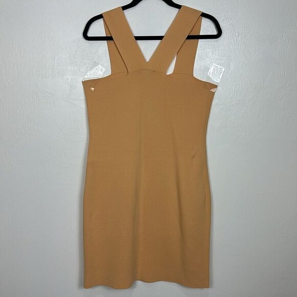 House Of Harlow 1960 Bandage Square Neck Mini Dress In Desert Mist Size L - Picture 3 of 10